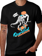 Roarsome Dino Skateboarder Graphic Tee