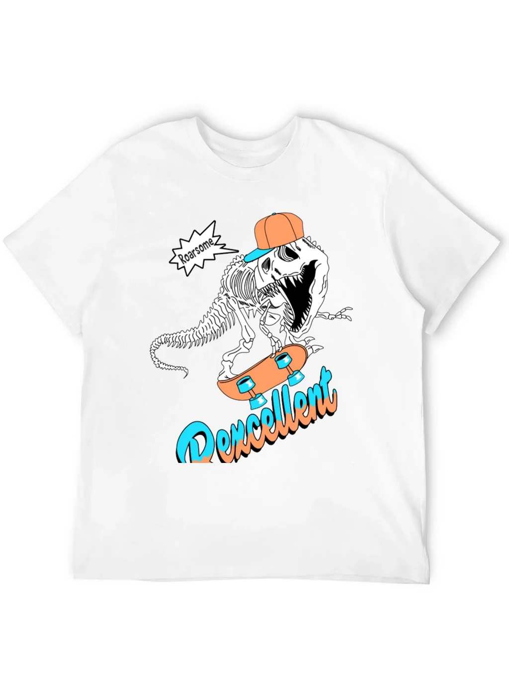 Roarsome Dino Skateboarder Graphic Tee