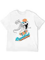 Roarsome Dino Skateboarder Graphic Tee
