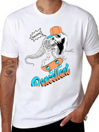 Roarsome Dino Skateboarder Graphic Tee