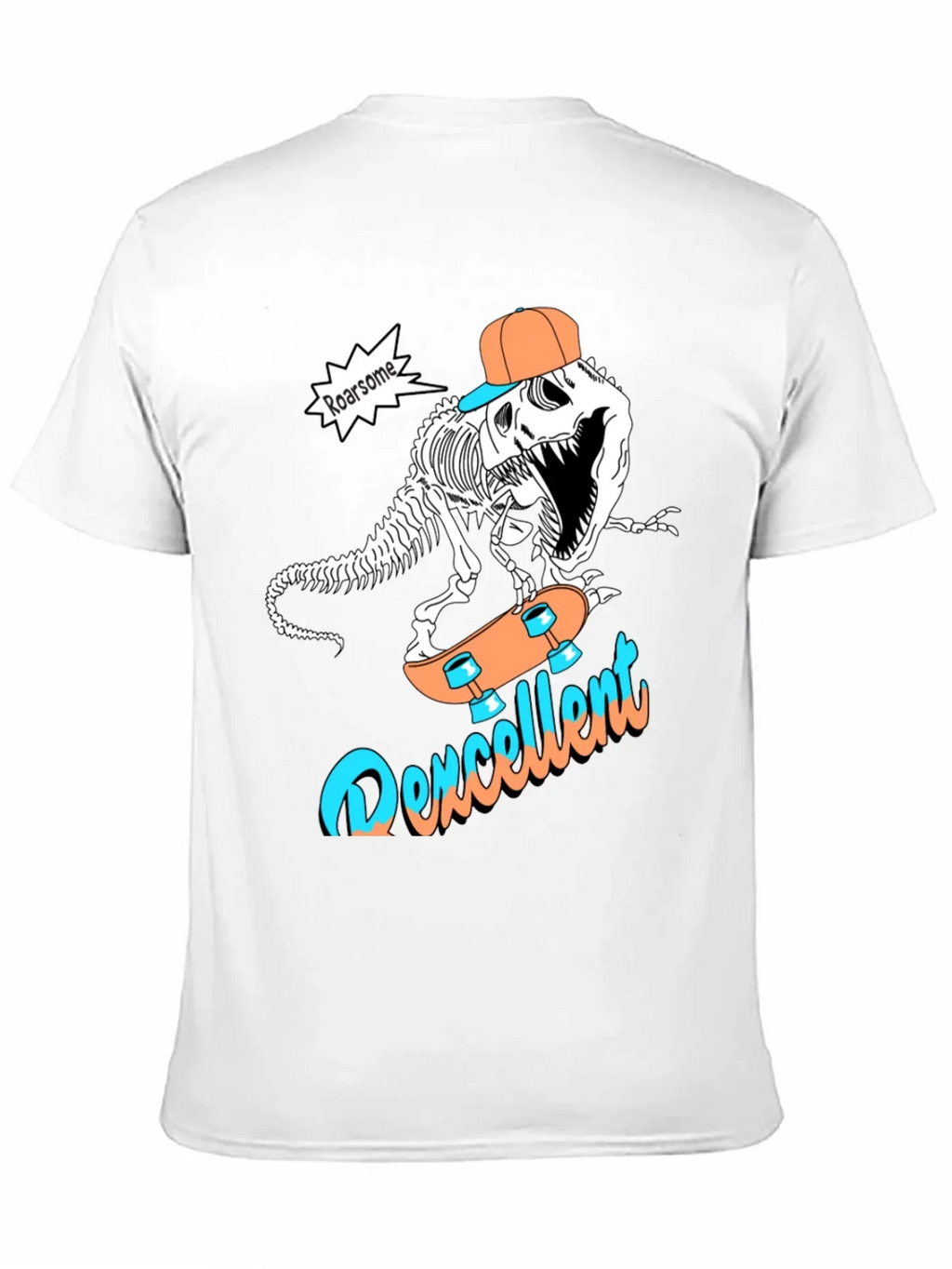 Roarsome Dino Skateboarder Graphic Tee
