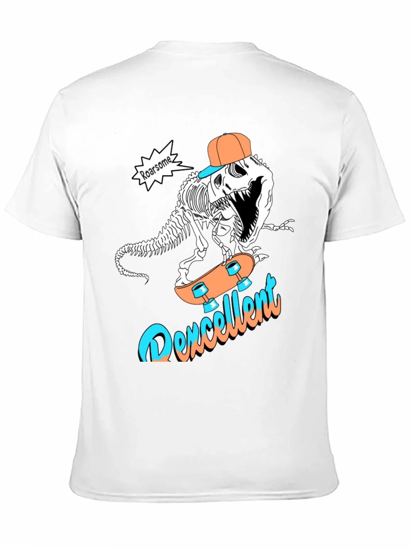 Roarsome Dino Skateboarder Graphic Tee