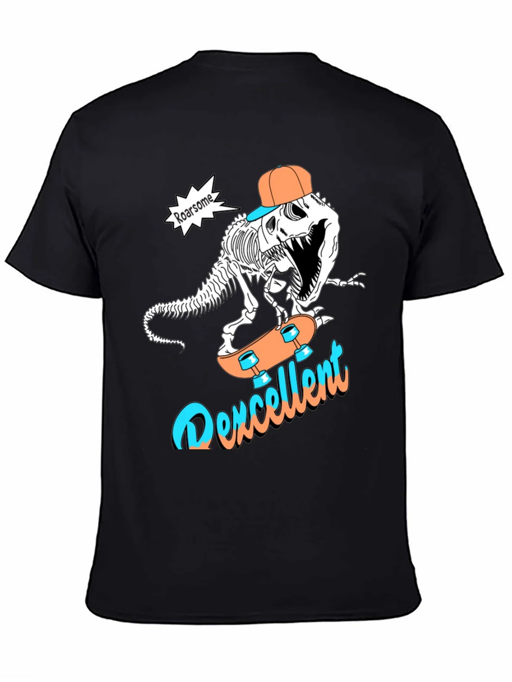 Roarsome Dino Skateboarder Graphic Tee