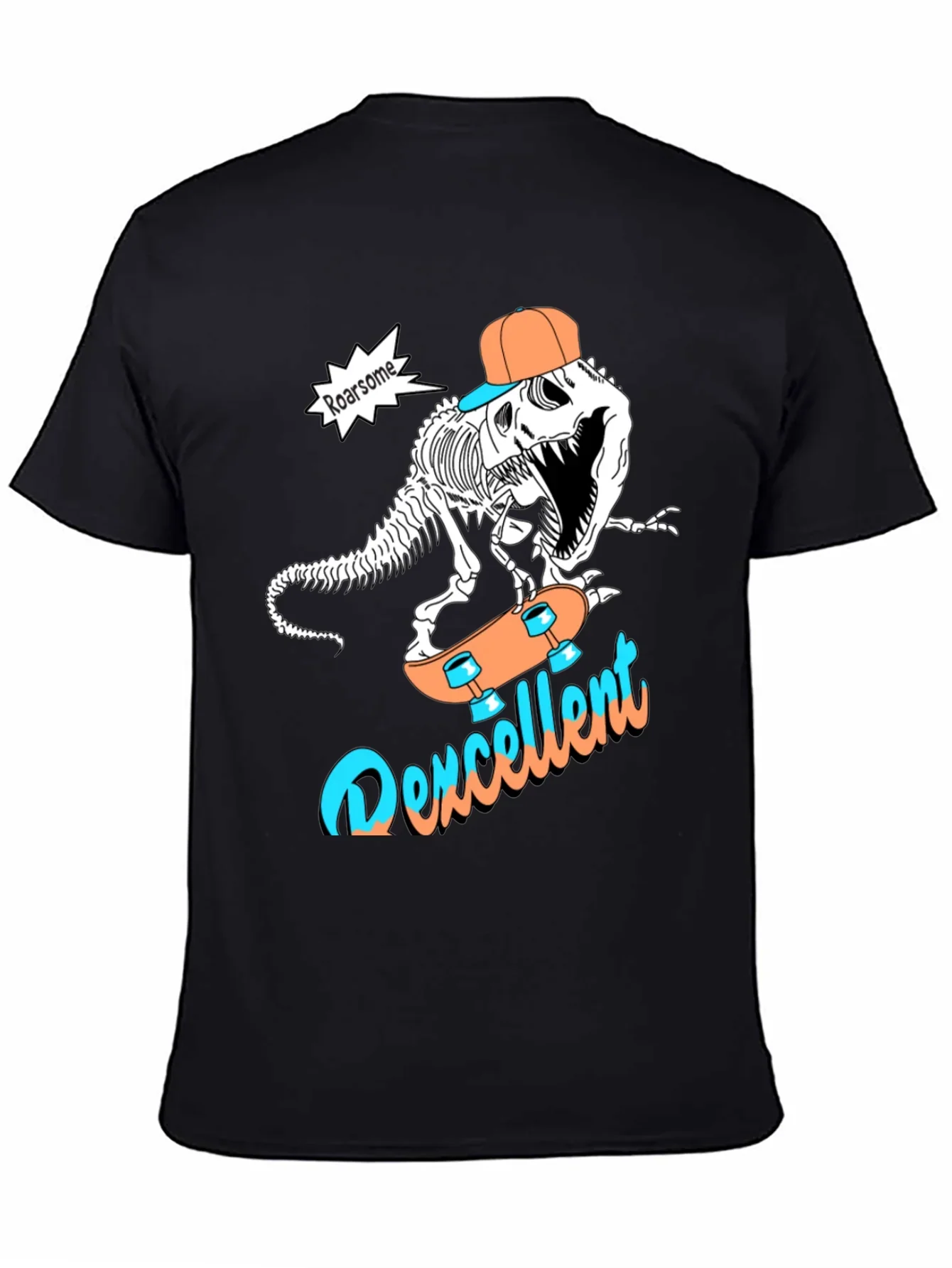 Roarsome Dino Skateboarder Graphic Tee