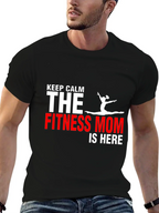 Fitness Mom T-Shirt - Keep Calm Gym Motivation