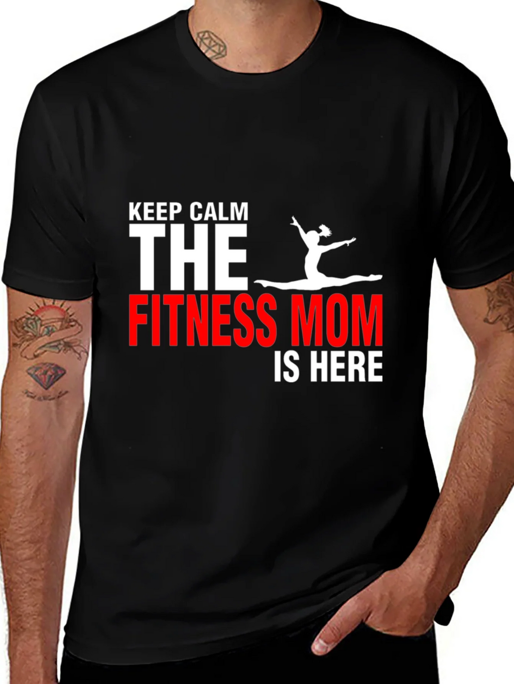 Fitness Mom T-Shirt - Keep Calm Gym Motivation
