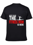 Fitness Mom T-Shirt - Keep Calm Gym Motivation