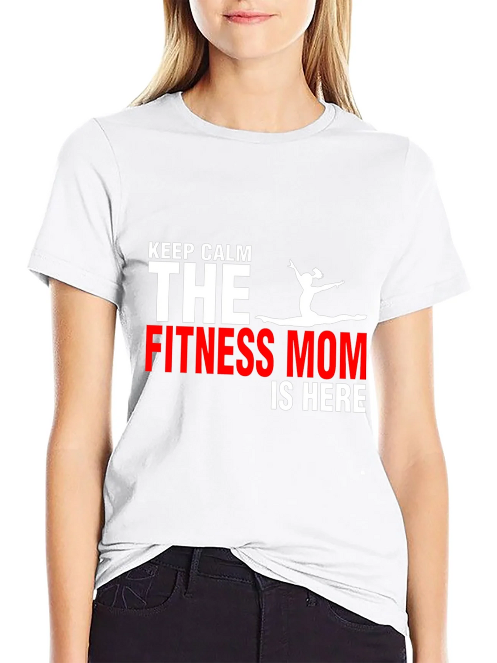 Fitness Mom T-Shirt - Keep Calm Gym Motivation