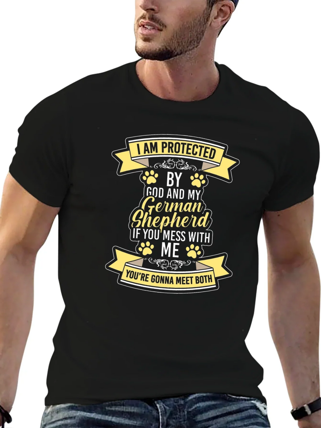 Protected by God and German Shepherd T-Shirt