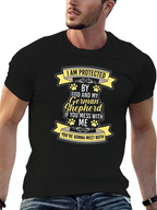 Protected by God and German Shepherd T-Shirt