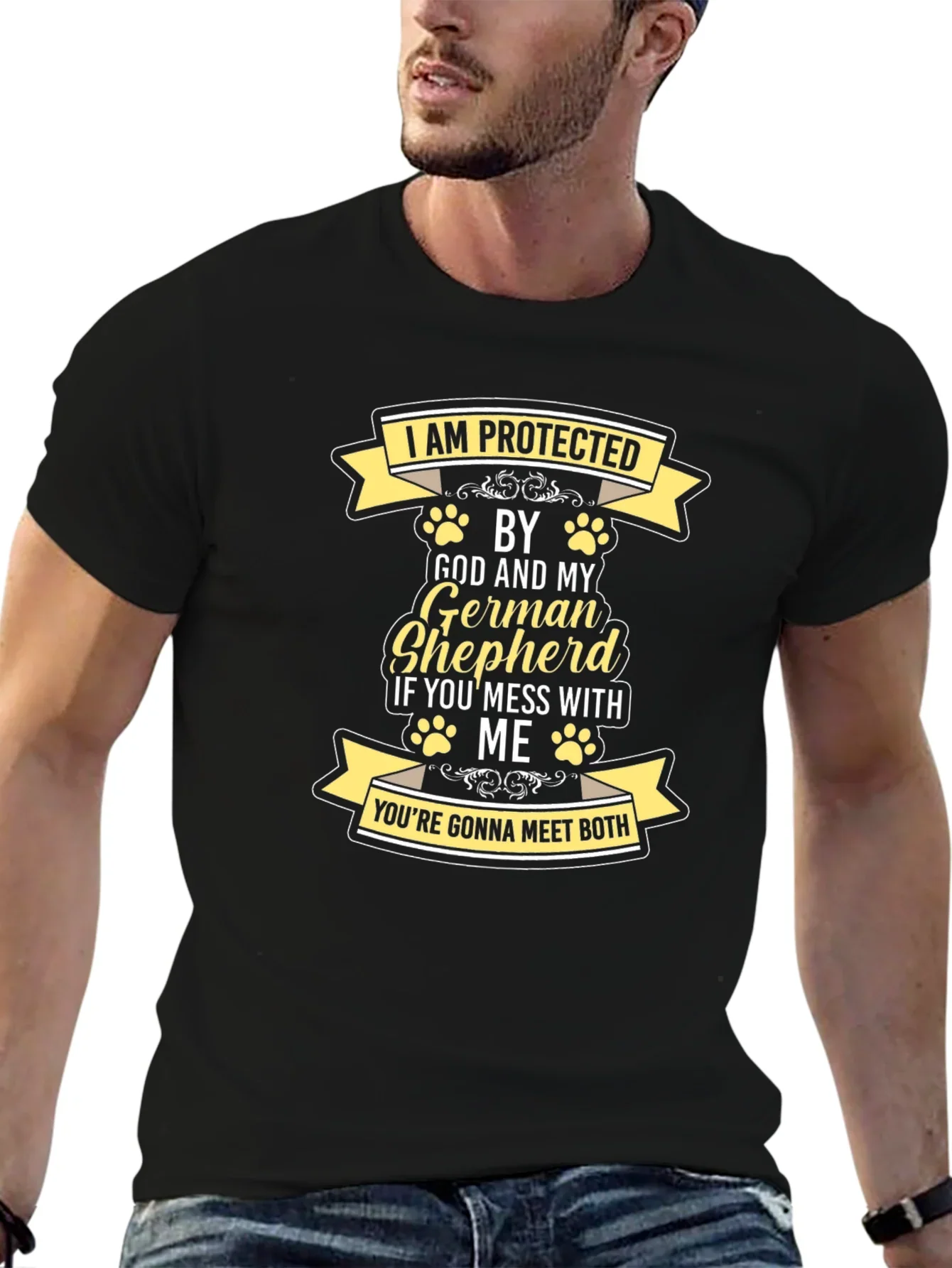 Protected by God and German Shepherd T-Shirt