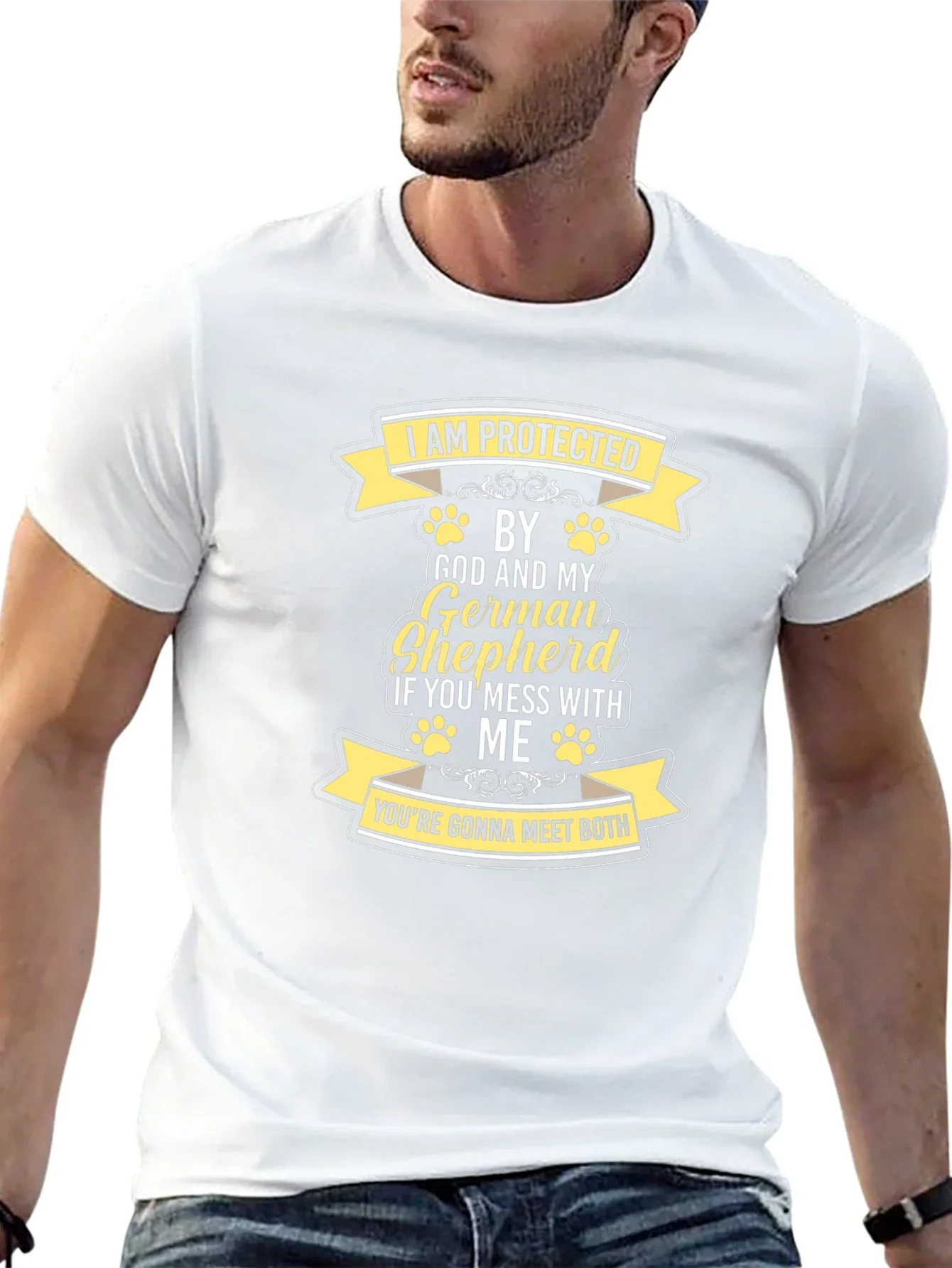 Protected by God and German Shepherd T-Shirt