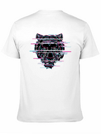 Glitch Tiger Graphic Black T-Shirt
