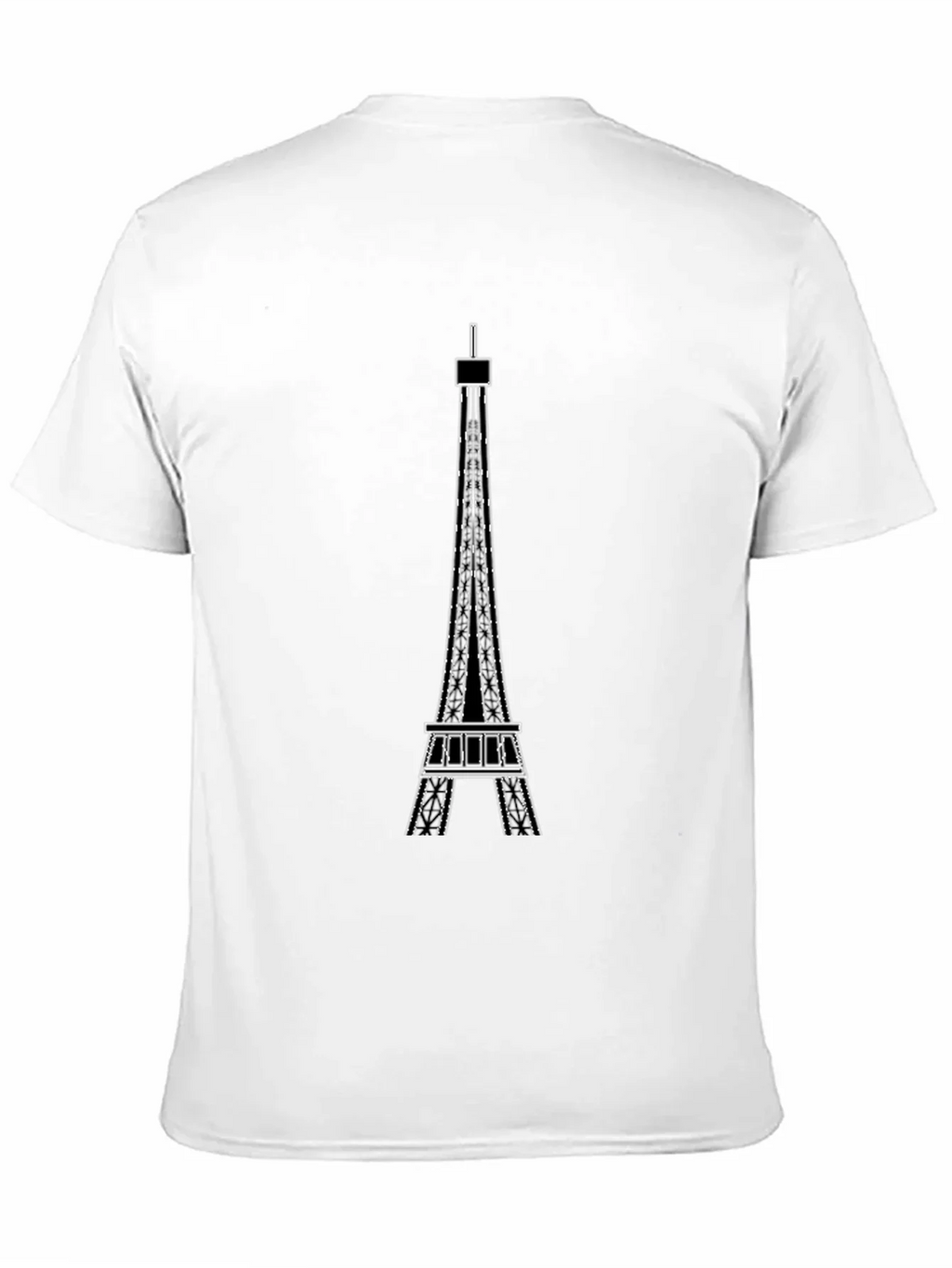 Eiffel Tower Graphic Tee - Modern Black T-Shirt