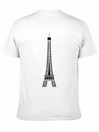 Eiffel Tower Graphic Tee - Modern Black T-Shirt