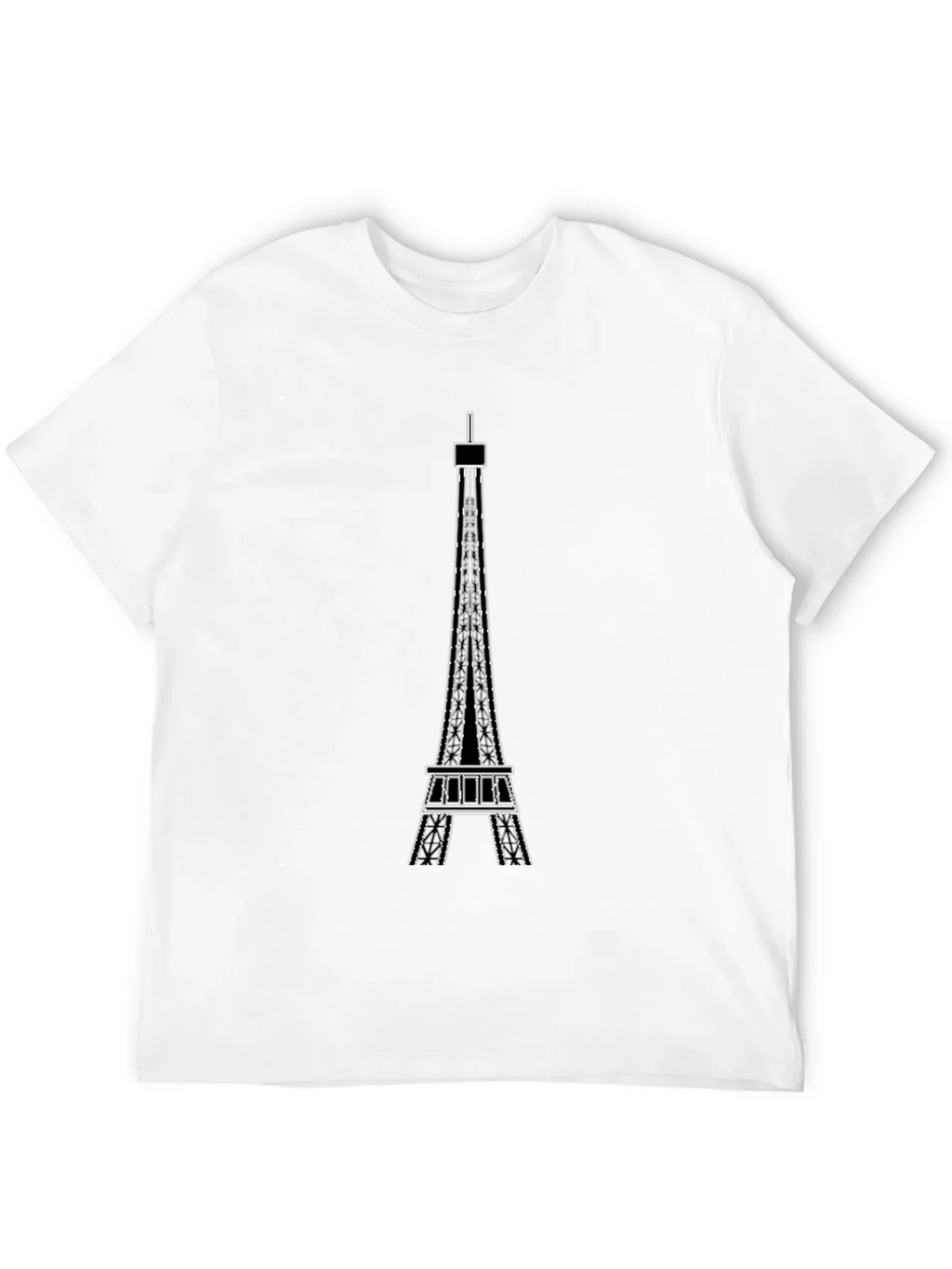 Eiffel Tower Graphic Tee - Modern Black T-Shirt