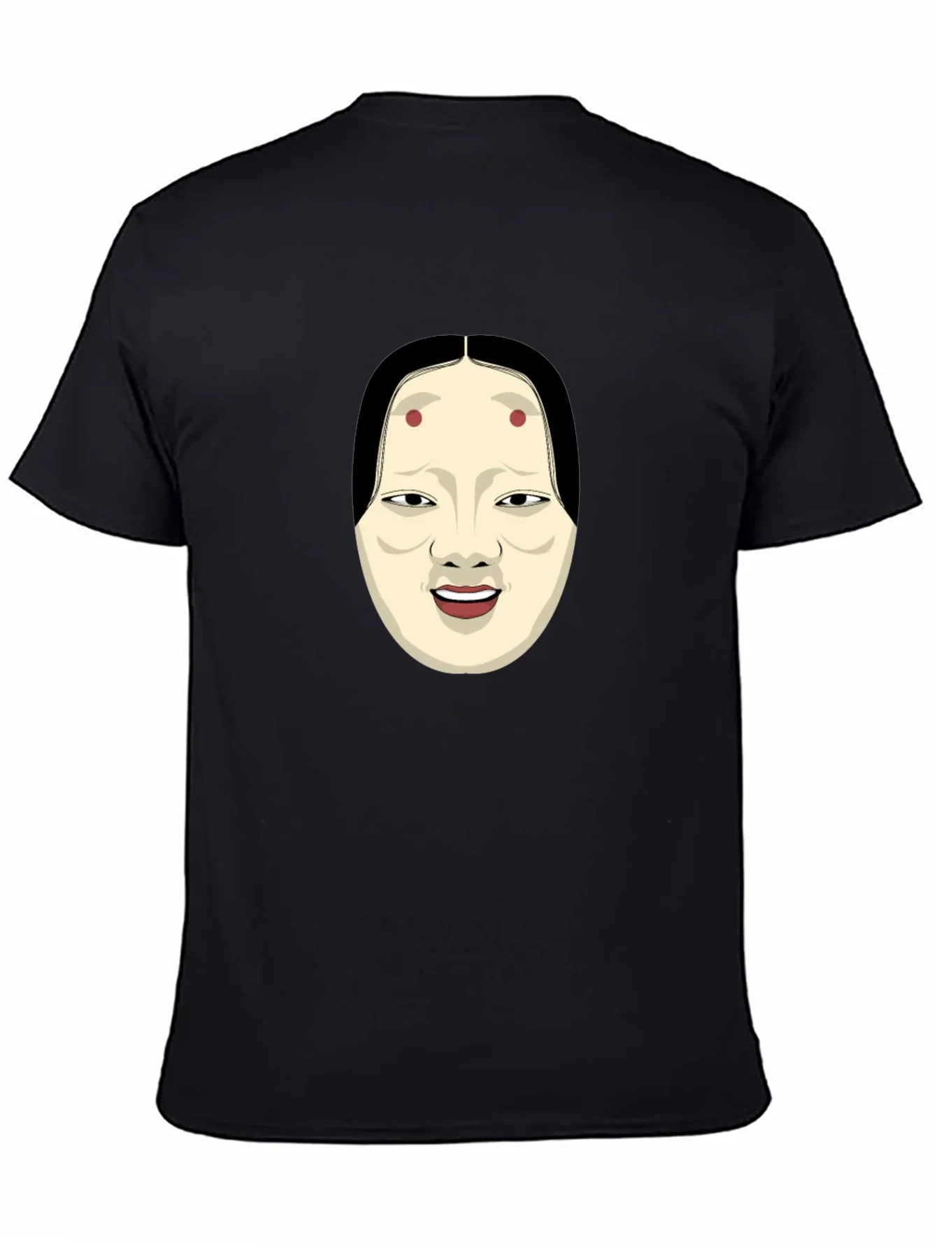 Kabuki Mask Graphic Tee - Unique Japanese Art Shirt