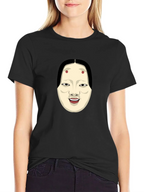 Kabuki Mask Graphic Tee - Unique Japanese Art Shirt