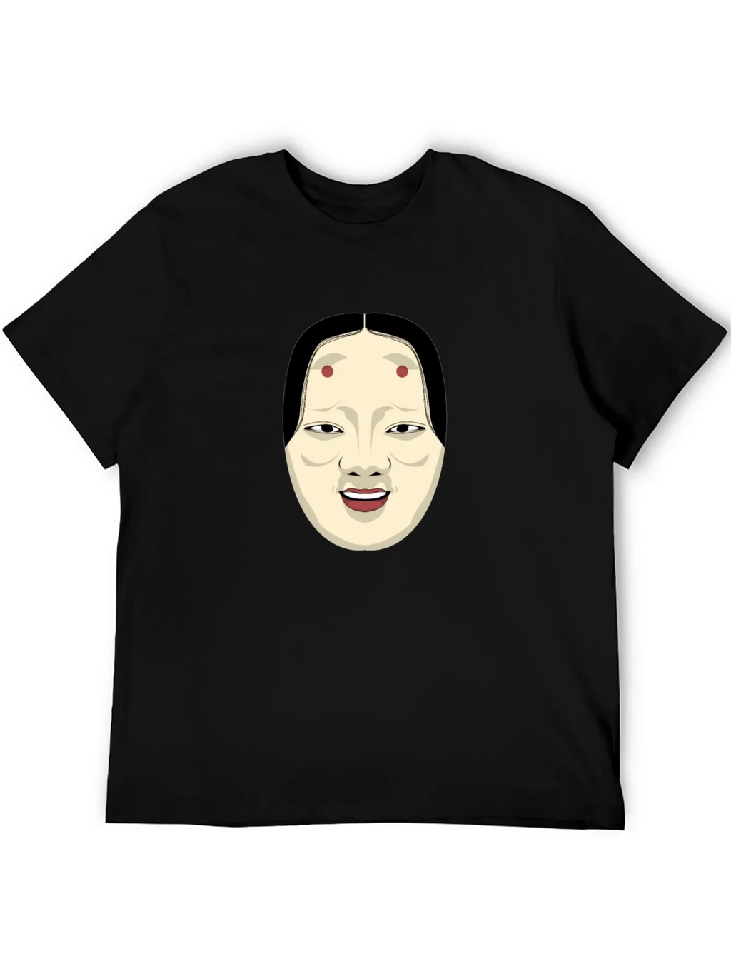 Kabuki Mask Graphic Tee - Unique Japanese Art Shirt