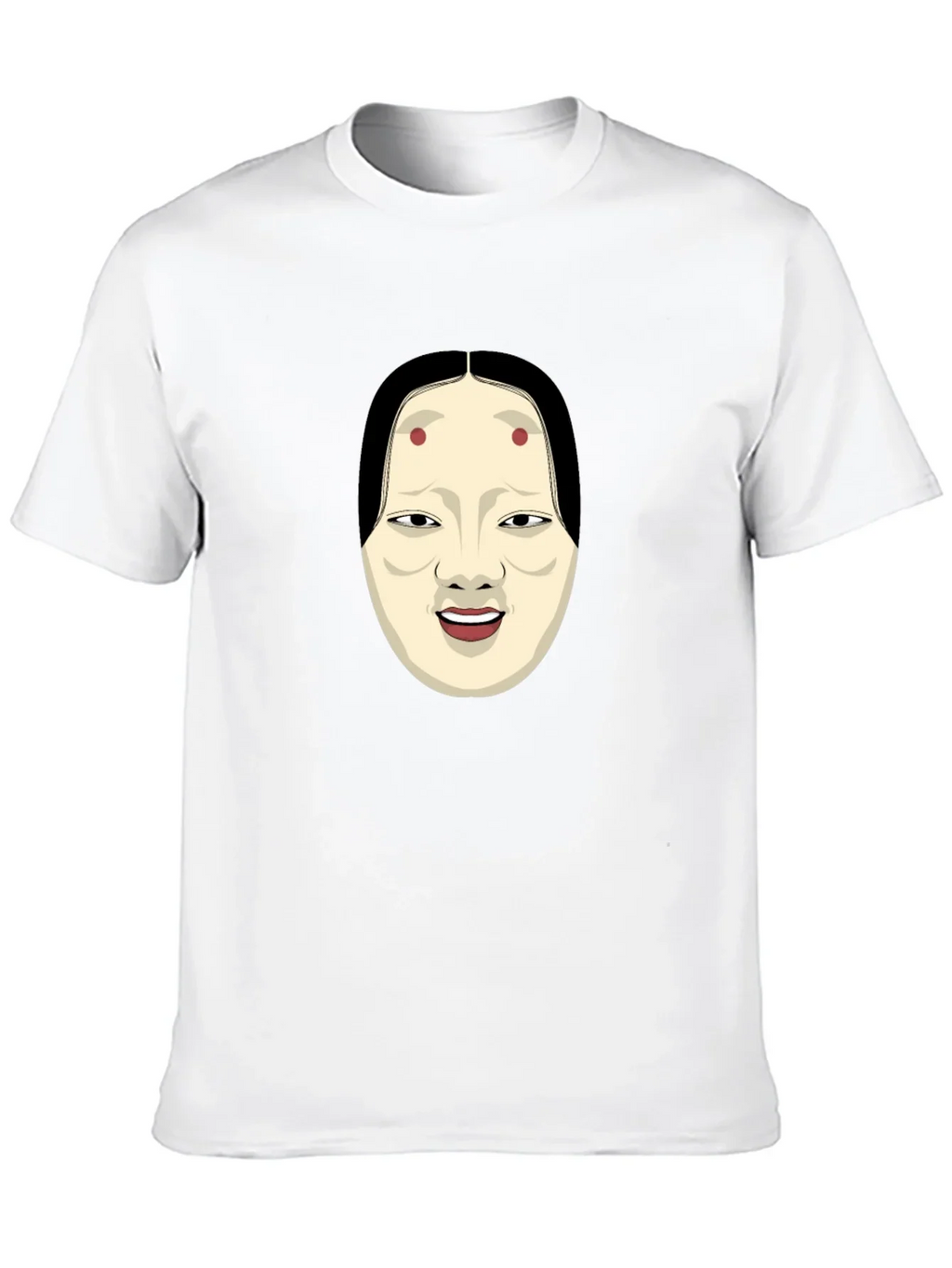 Kabuki Mask Graphic Tee - Unique Japanese Art Shirt
