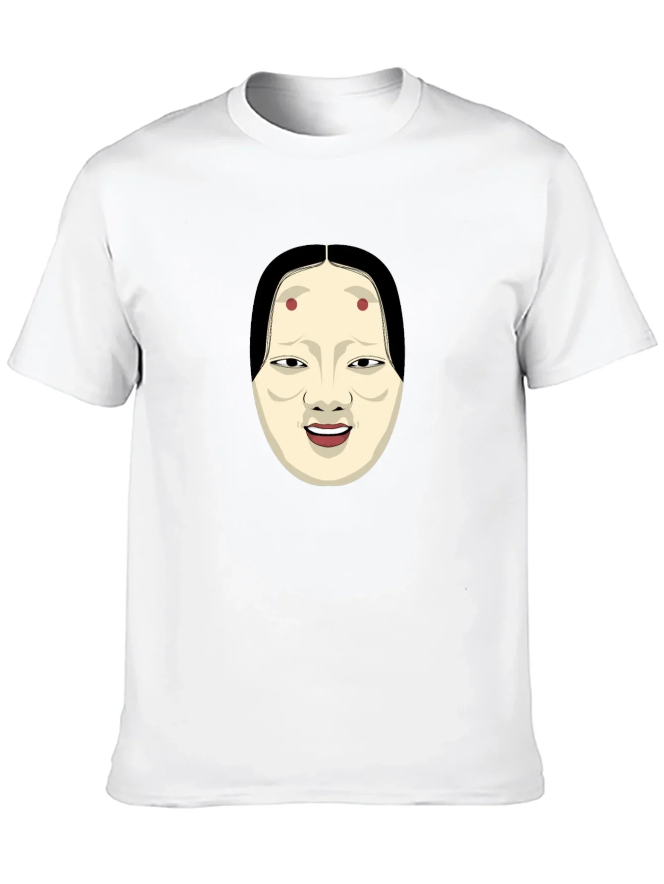 Kabuki Mask Graphic Tee - Unique Japanese Art Shirt