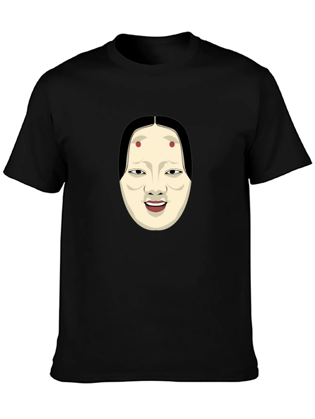 Kabuki Mask Graphic Tee - Unique Japanese Art Shirt