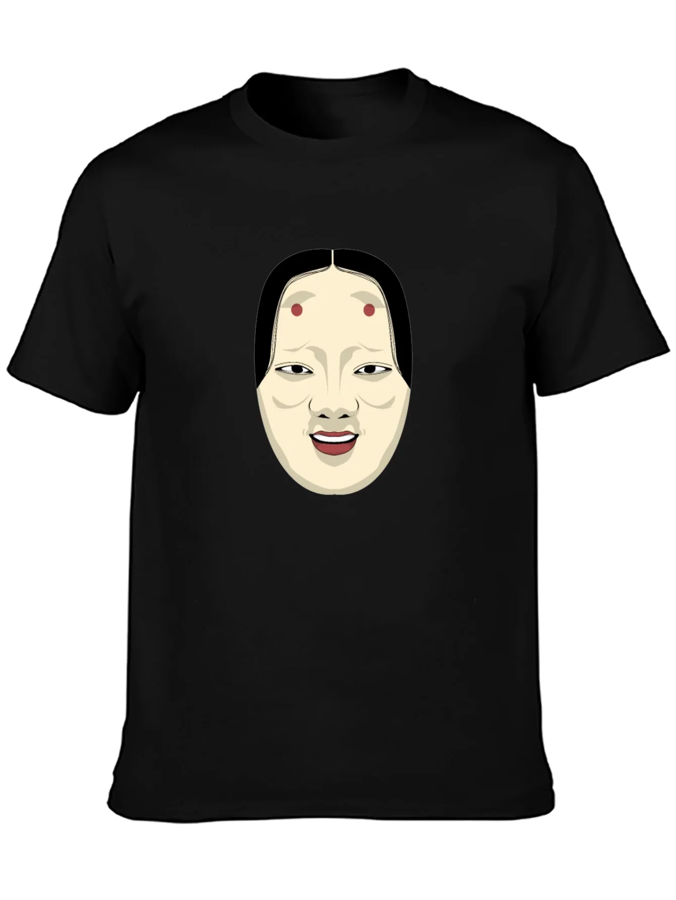Kabuki Mask Graphic Tee - Unique Japanese Art Shirt
