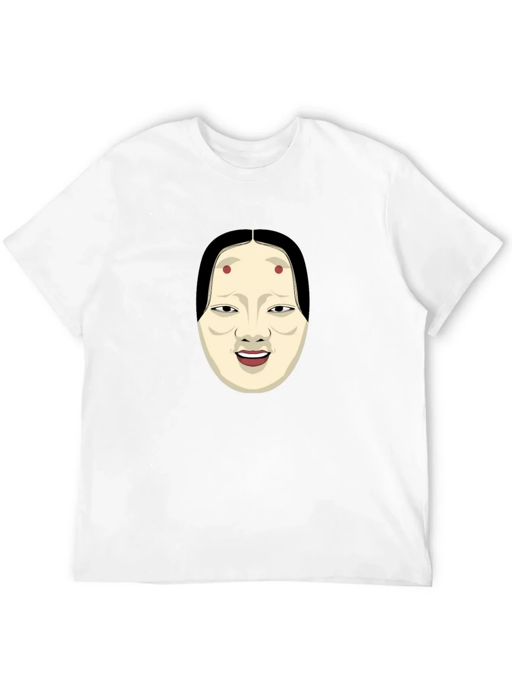 Kabuki Mask Graphic Tee - Unique Japanese Art Shirt