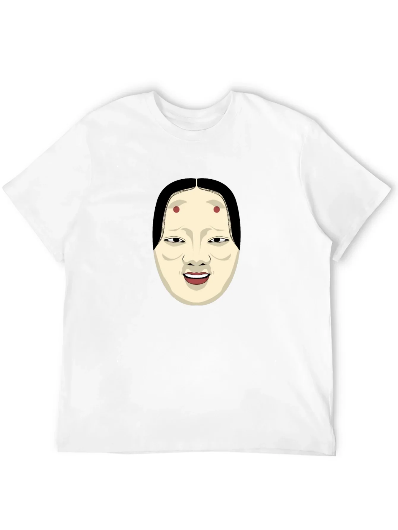 Kabuki Mask Graphic Tee - Unique Japanese Art Shirt