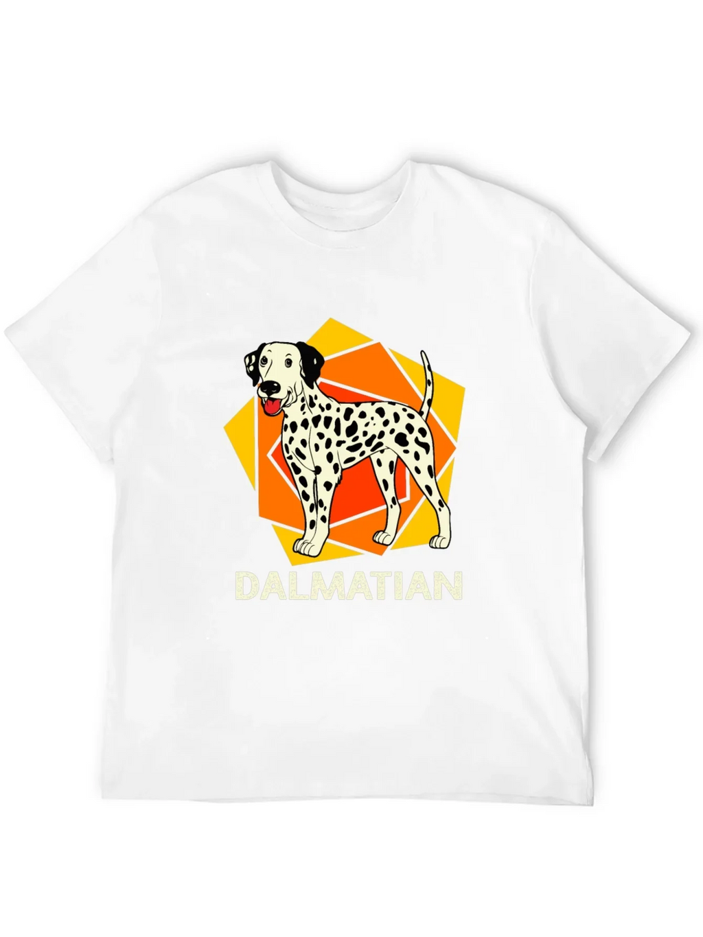 Dalmatian Dog Graphic Print Black T-Shirt