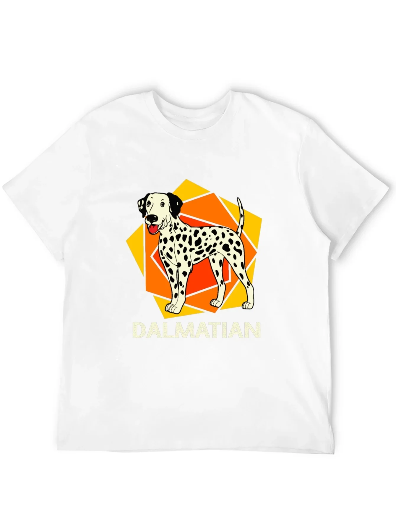 Dalmatian Dog Graphic Print Black T-Shirt