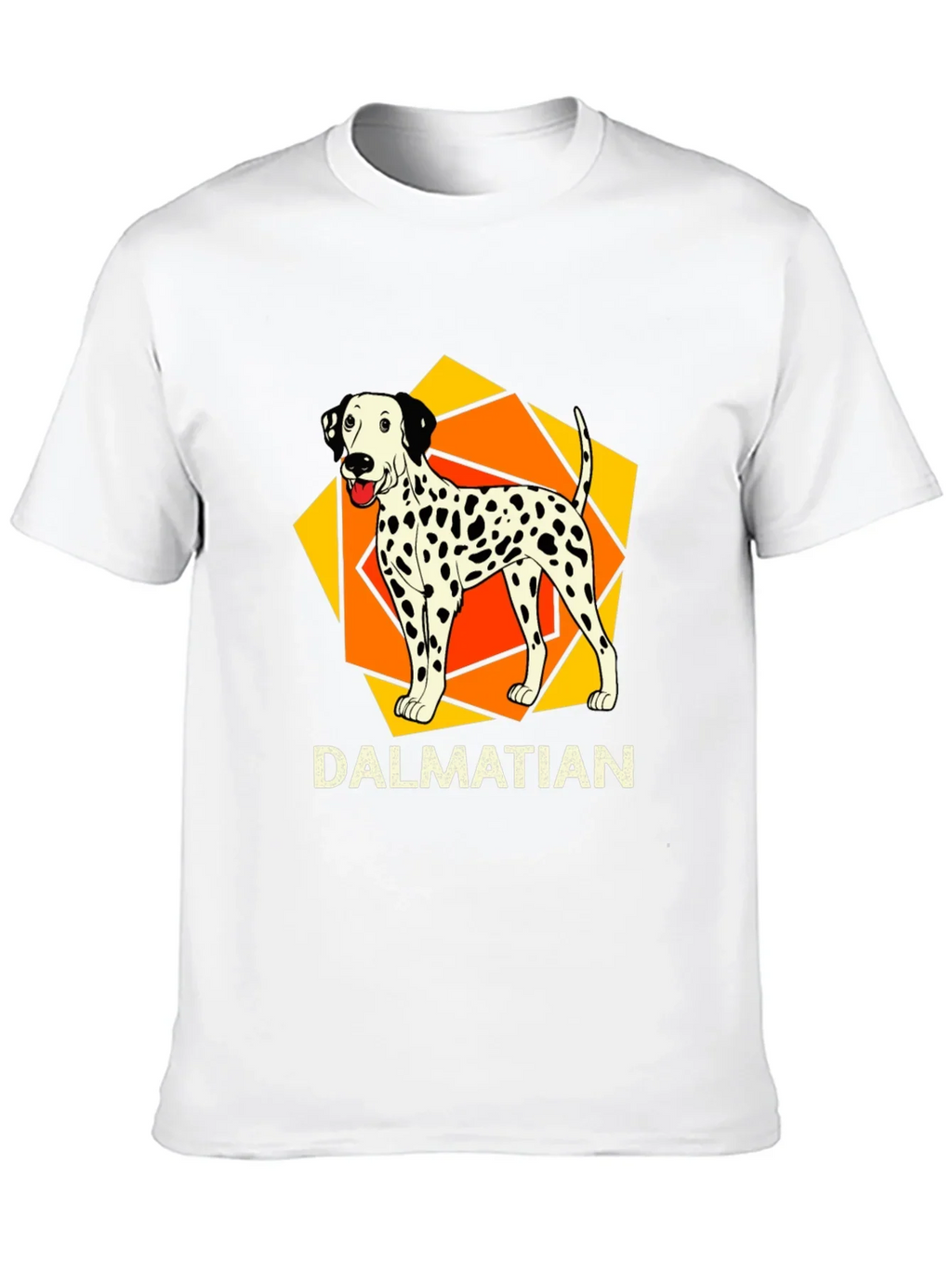 Dalmatian Dog Graphic Print Black T-Shirt