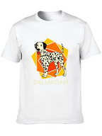 Dalmatian Dog Graphic Print Black T-Shirt