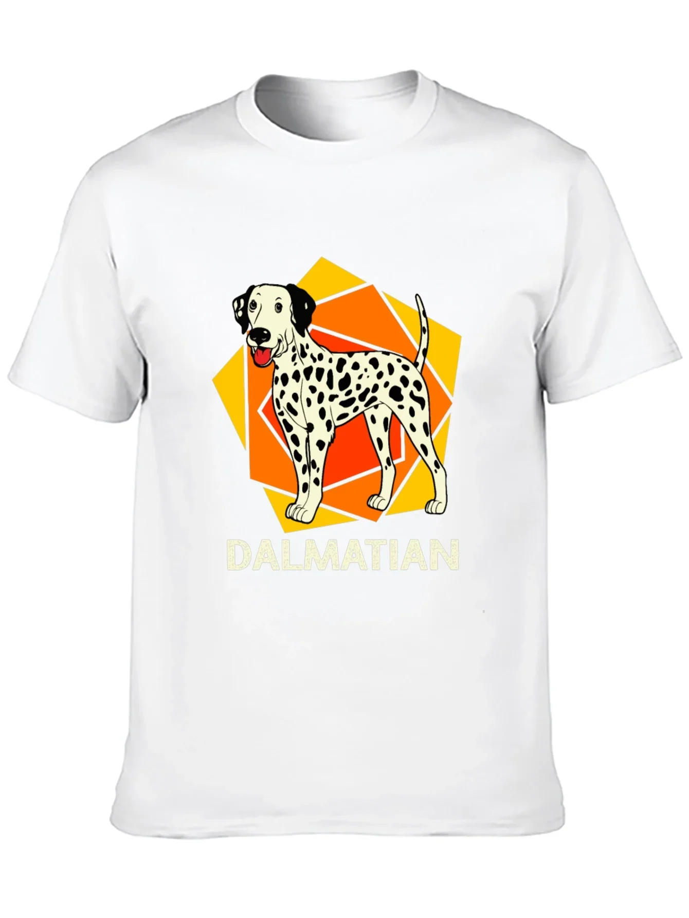 Dalmatian Dog Graphic Print Black T-Shirt