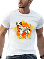 Dalmatian Dog Graphic Print Black T-Shirt