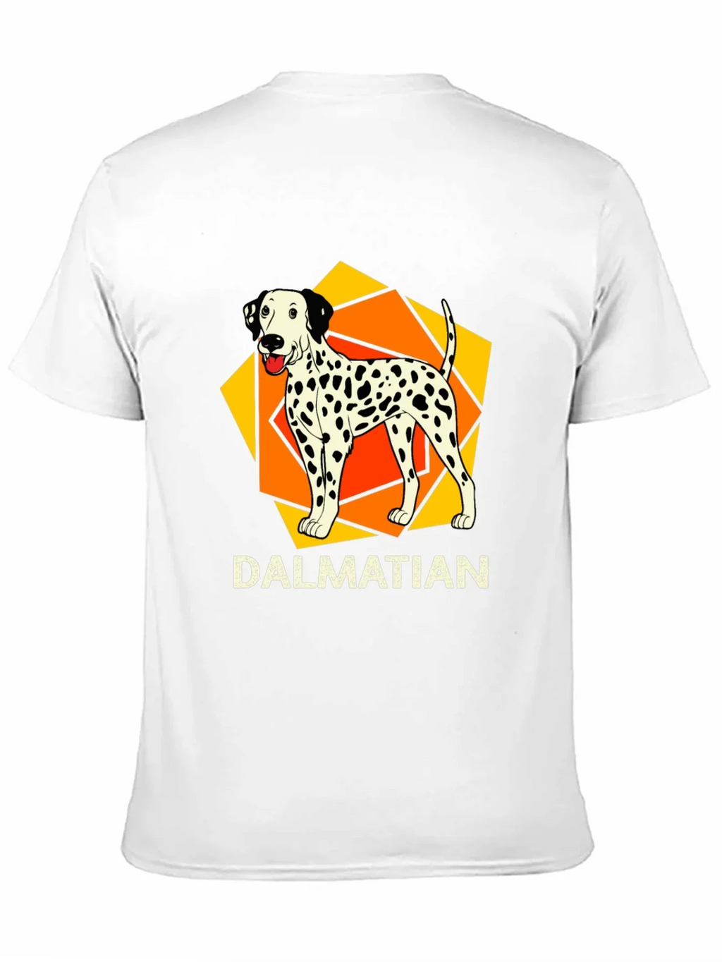 Dalmatian Dog Graphic Print Black T-Shirt