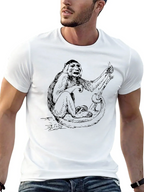 Monkey Graphic Black T-Shirt - Cool Animal Tee
