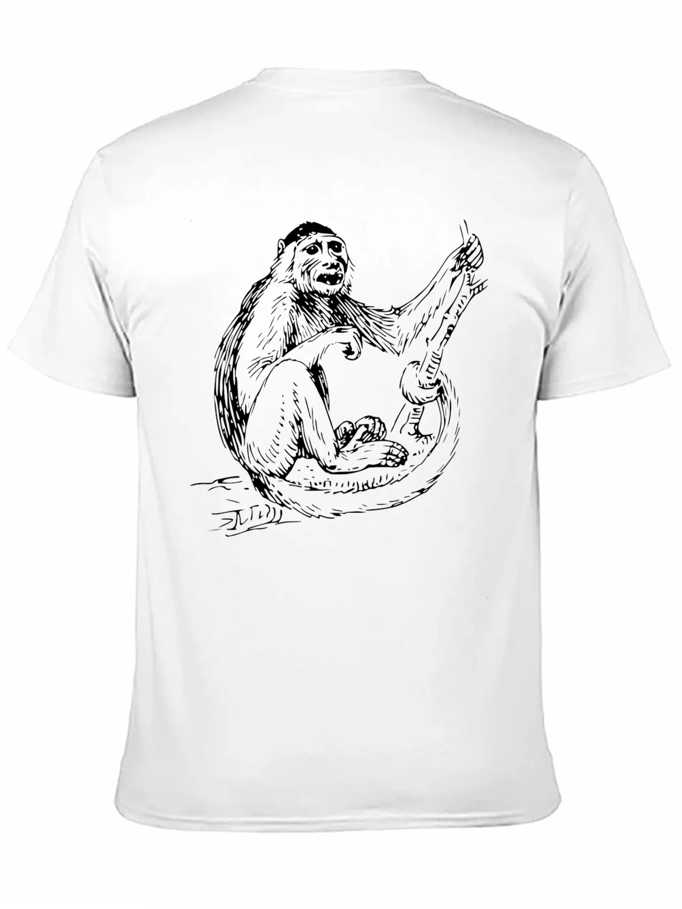 Monkey Graphic Black T-Shirt - Cool Animal Tee