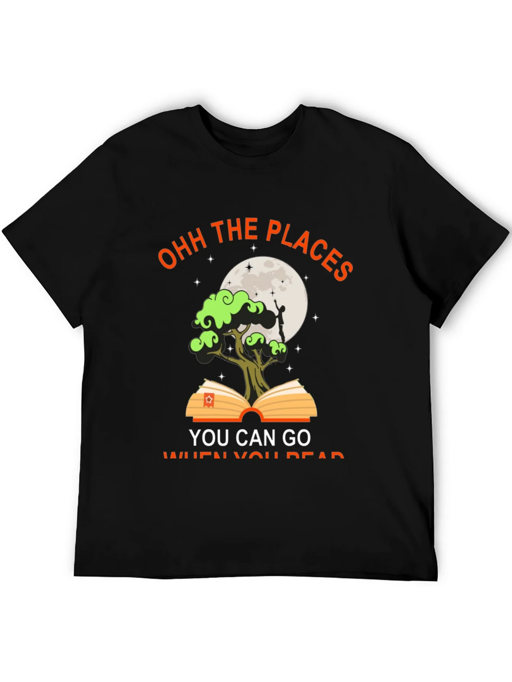 Ohh the Places You Can Go Black T-Shirt
