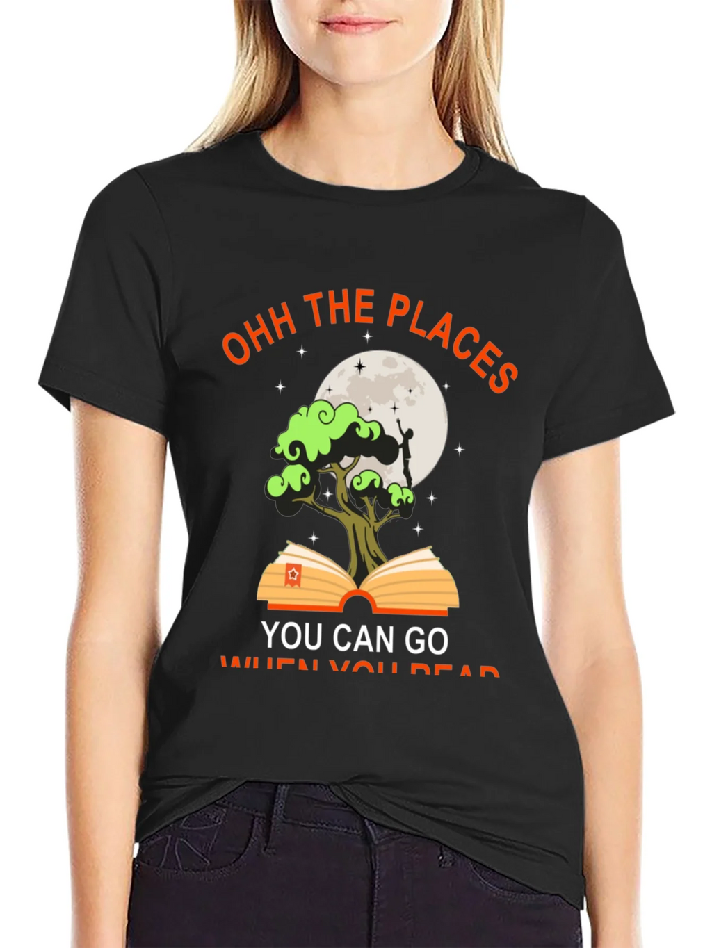 Ohh the Places You Can Go Black T-Shirt