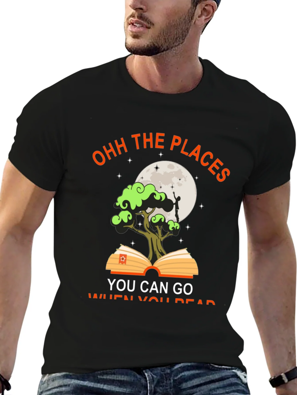 Ohh the Places You Can Go Black T-Shirt