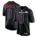 Christian Gonzalez New England Patriots Super Bowl LX Patch Jersey - Carbon Black