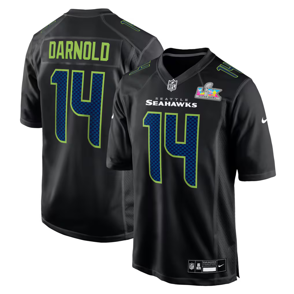 Sam Darnold Seattle Seahawks Super Bowl LX Patch Jersey - Carbon Black