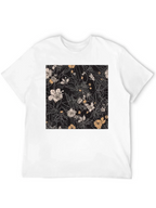 Floral Print Black T-Shirt - Stylish Casual Wear