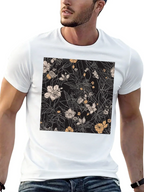 Floral Print Black T-Shirt - Stylish Casual Wear