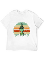 Cactus Middle Finger Graphic Tee - Novelty T-Shirt