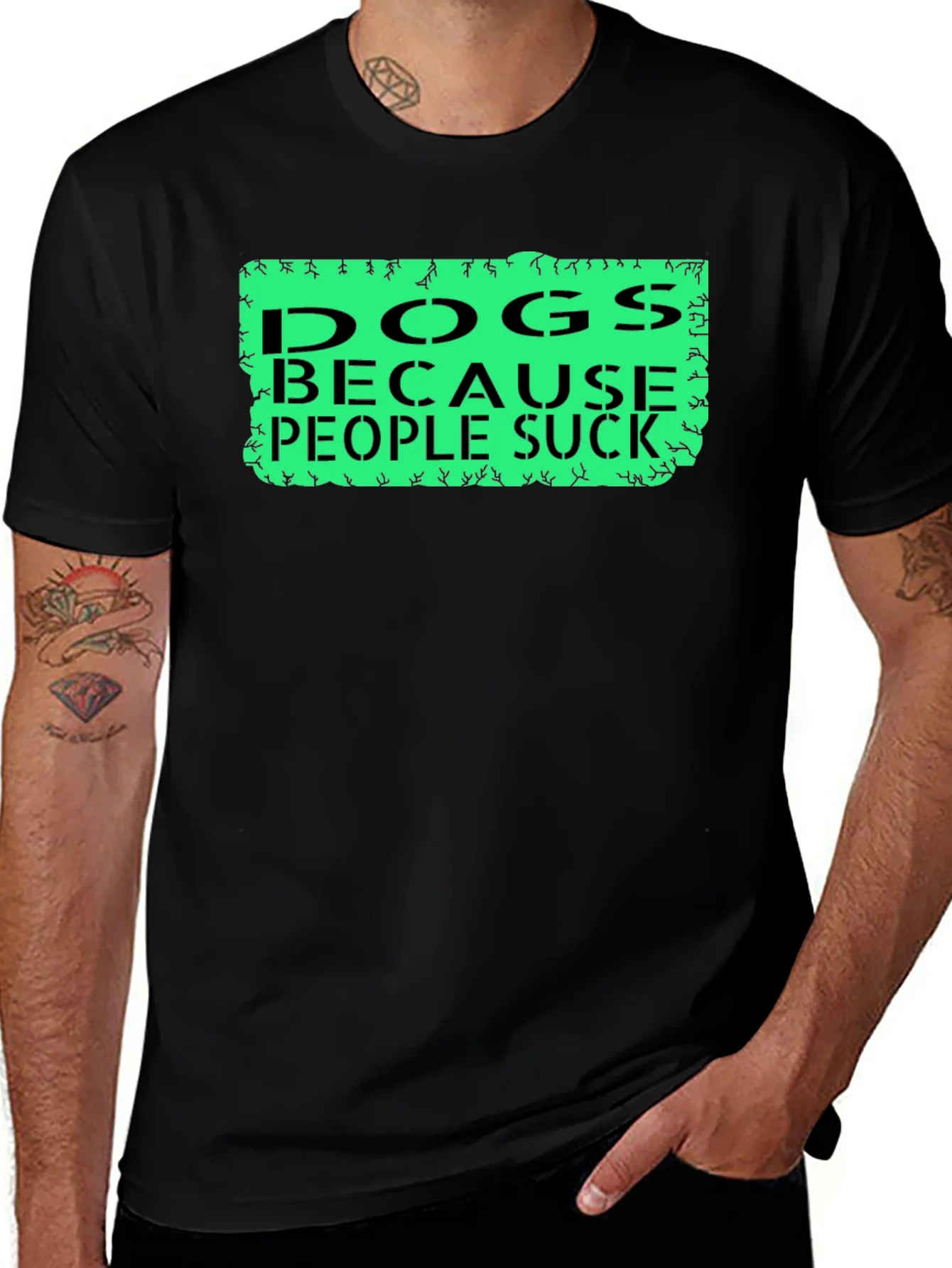 Dogs Because People Suck Tee - Funny Dog Lover T-Shirt