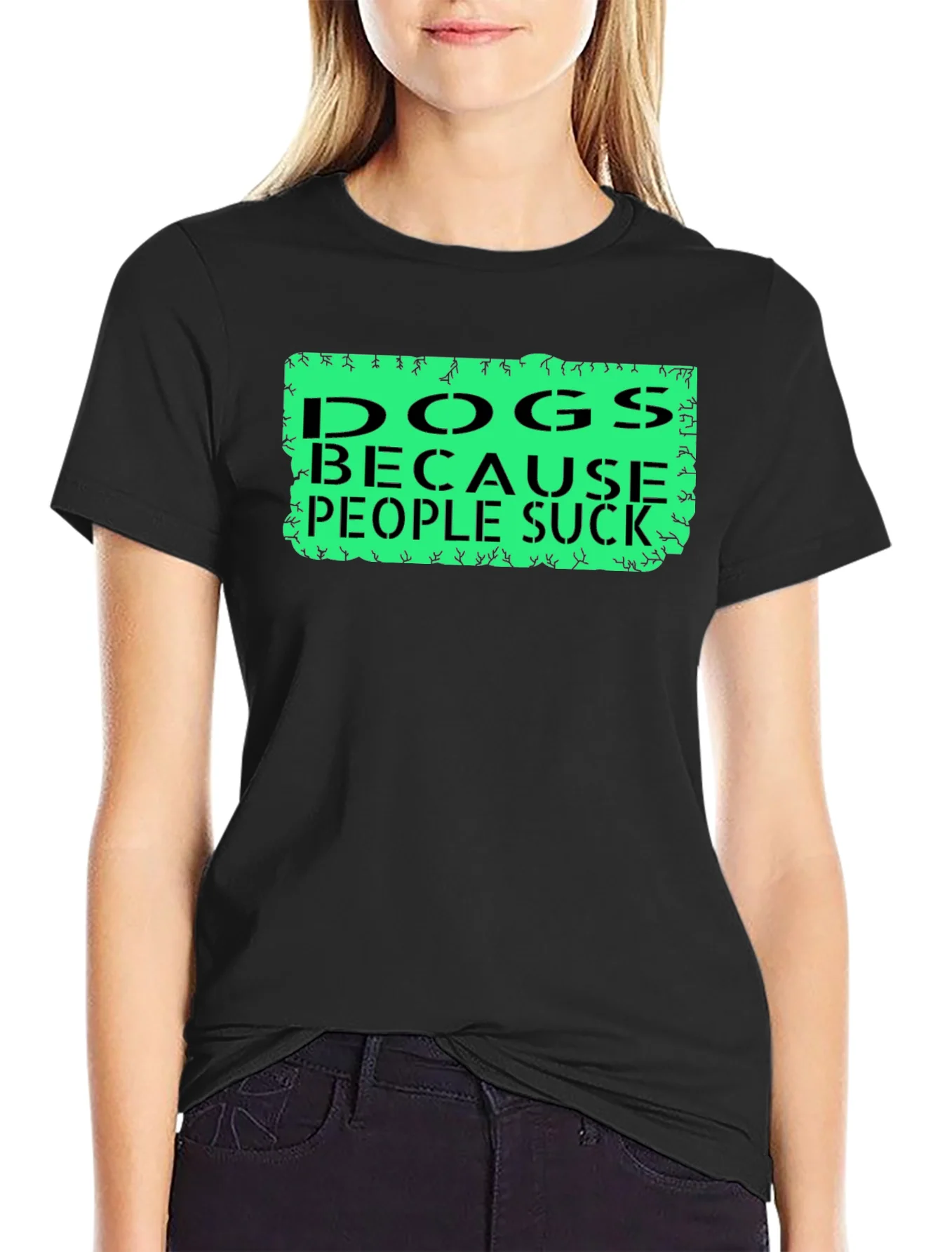 Dogs Because People Suck Tee - Funny Dog Lover T-Shirt