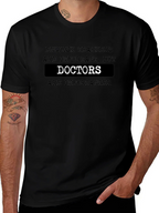 Funny English Teacher vs Doctor Black T-Shirt