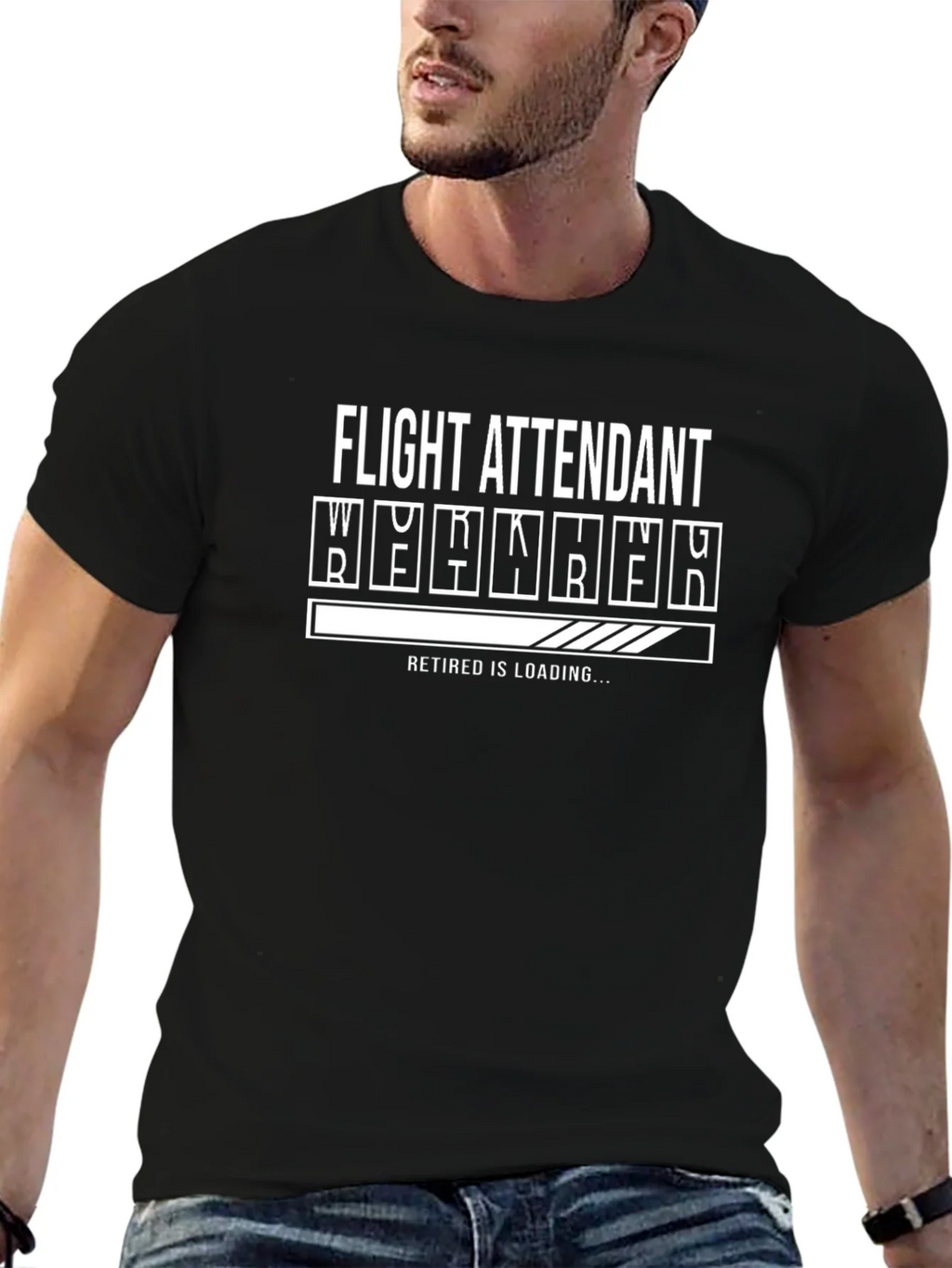 Flight Attendant Retirement Loading T-Shirt